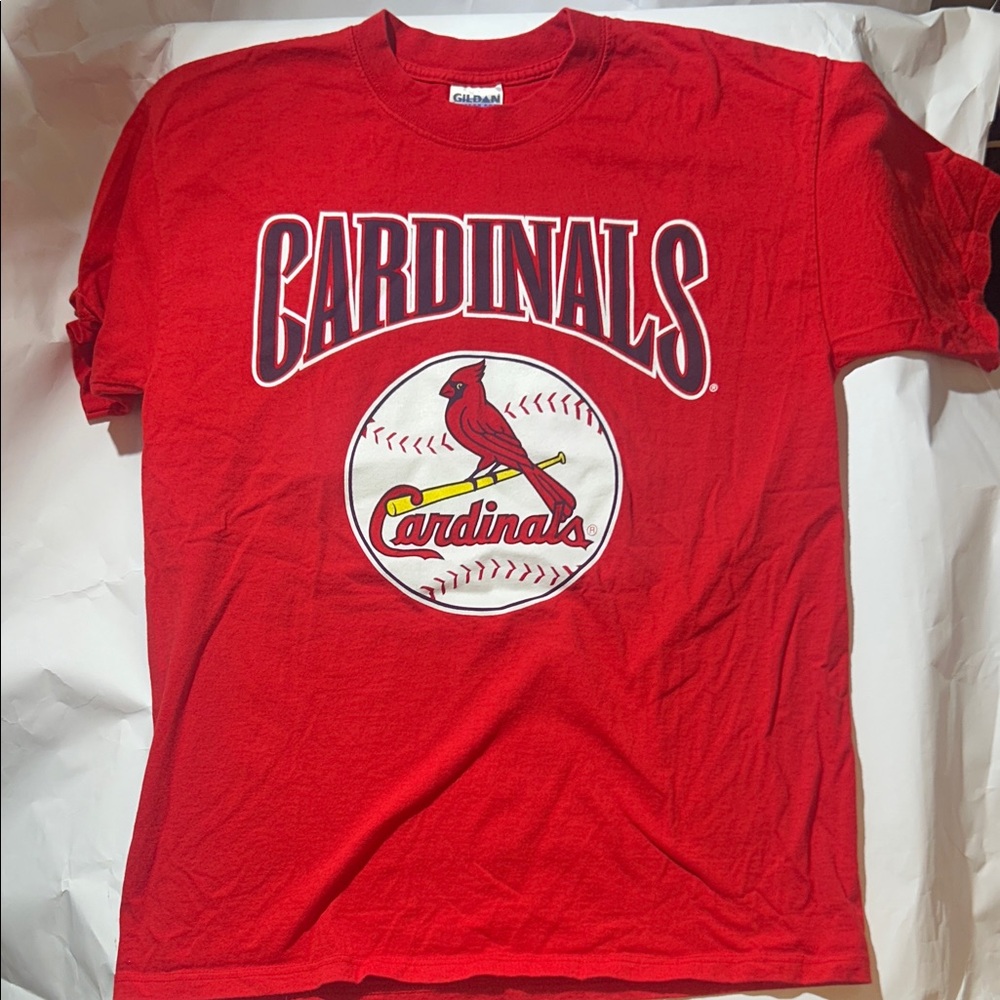 St. Louis Cardinals Logo Mark McGwire #25 Red T-Shirt
